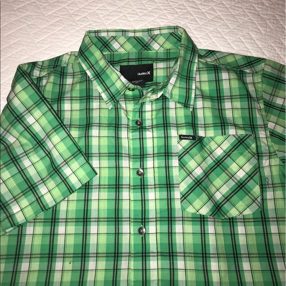 Hurley Plaid Shirt New Sz L