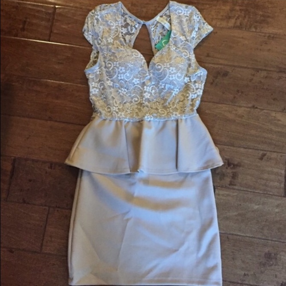 Lace top Peplum dress