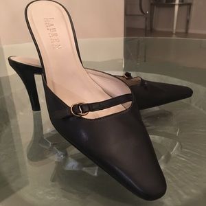 Ralph Lauren "Belinda" Mules Black Size 7