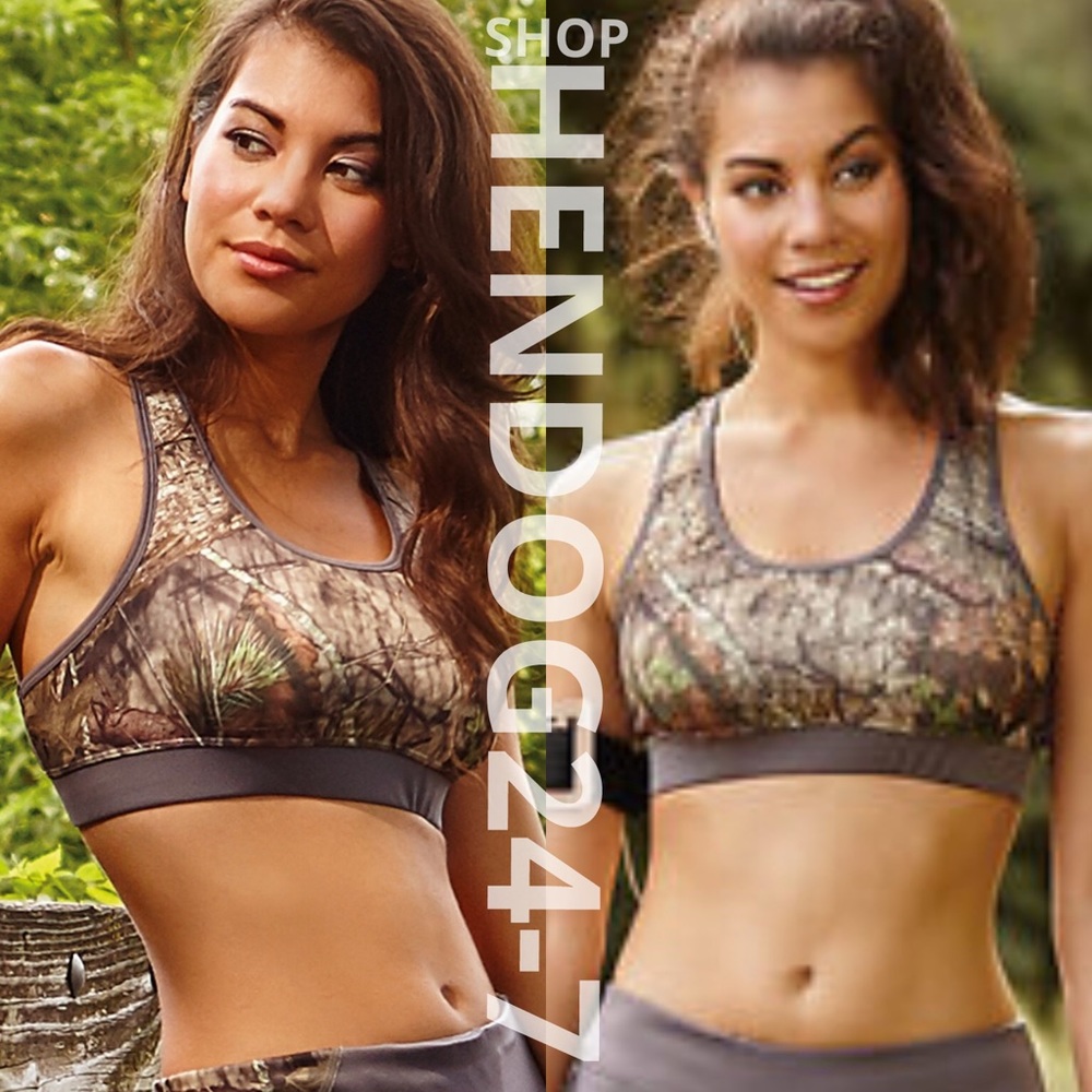 WILDERNESS DREAMS MOSSY OAK GUN METAL SPORTS BRA