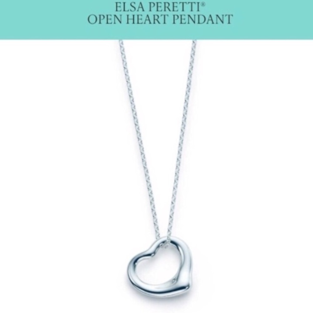 Authentic Tiffany open heart necklace