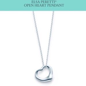 Authentic Tiffany open heart necklace