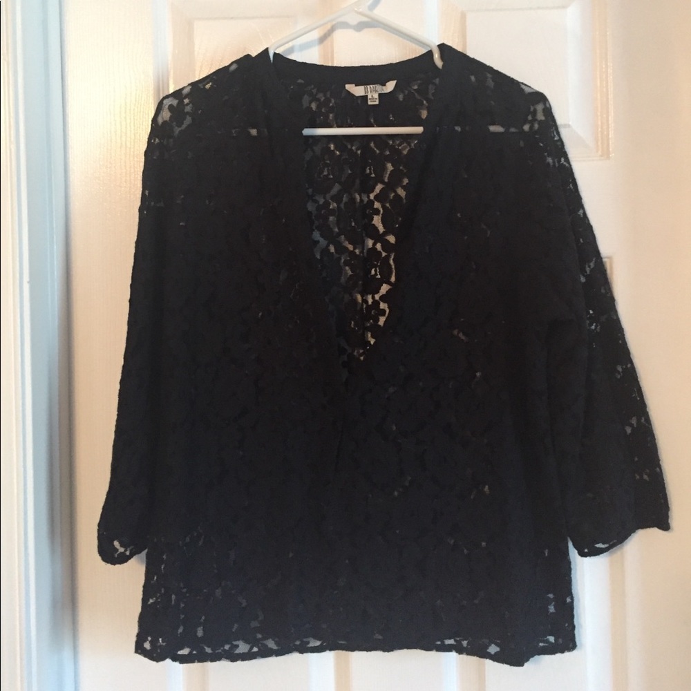 BB Dakota black lace blouse