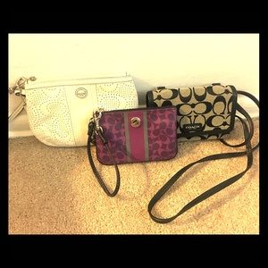 3 coach wristlets to be sold together