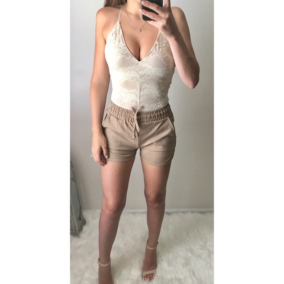 KYLA Tan Casual Shorts - Picture 3 of 8