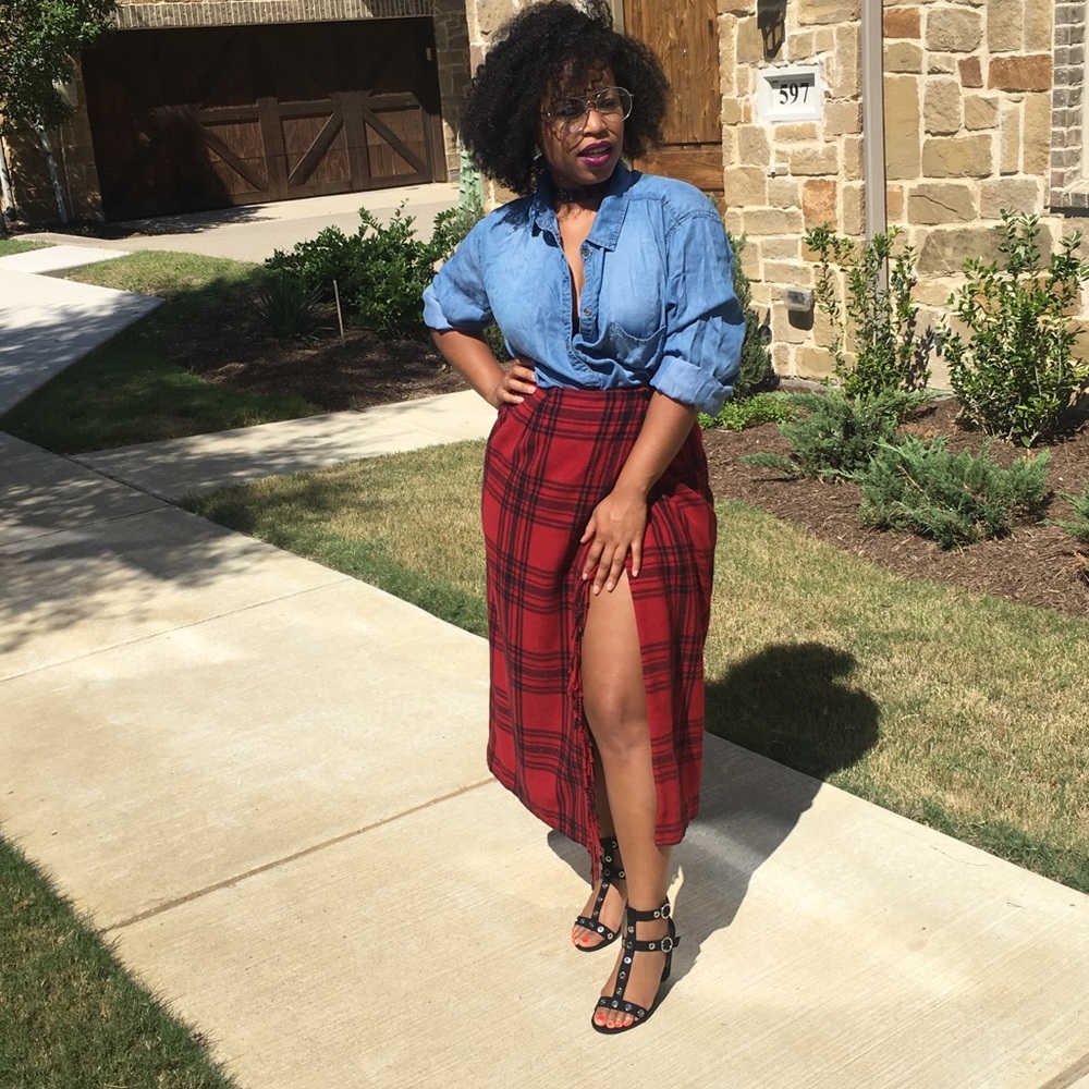 Flannel quilt wrap around skirt