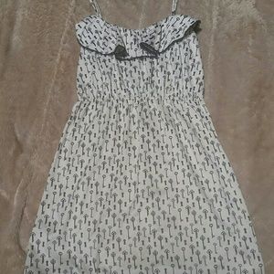 Key printed satin dress