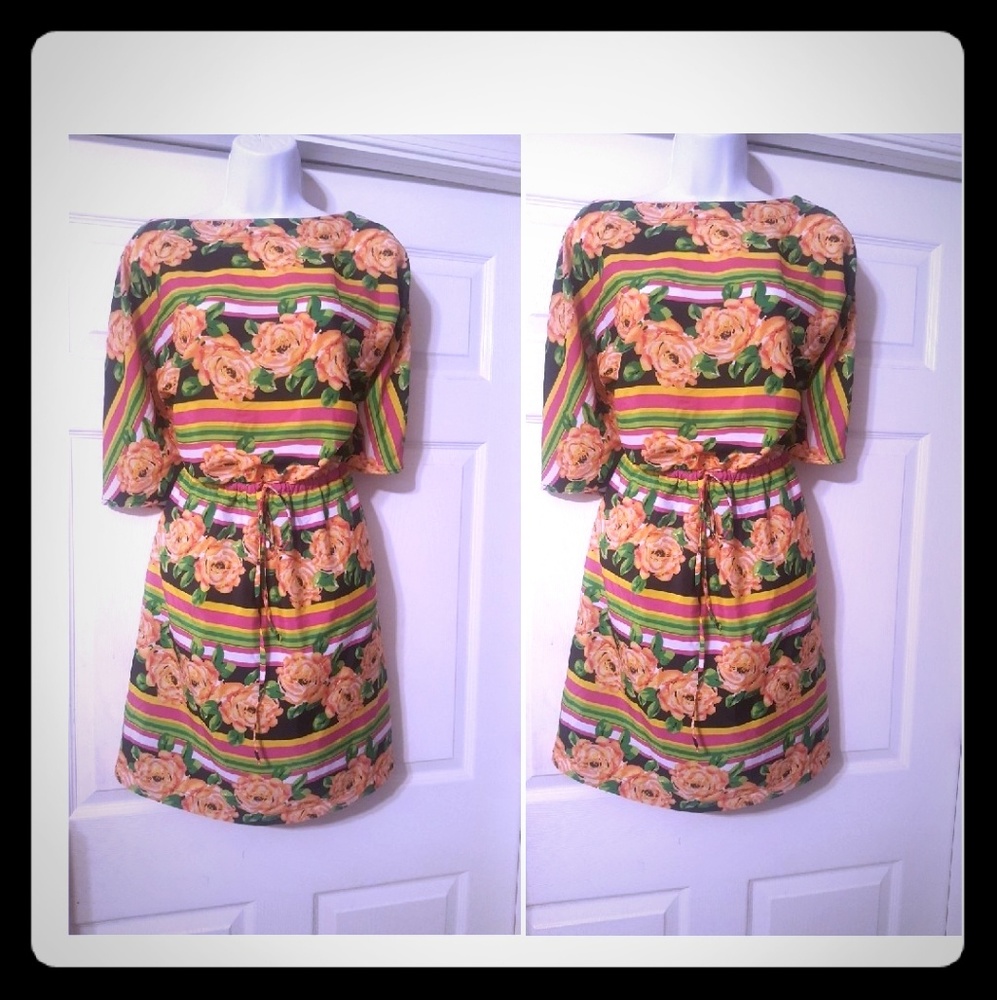Cute floral print summer romper dress