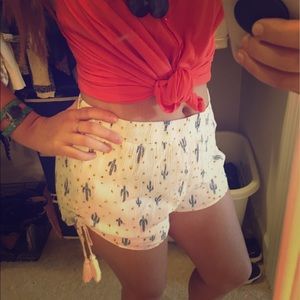 Cactus linen shorts- L