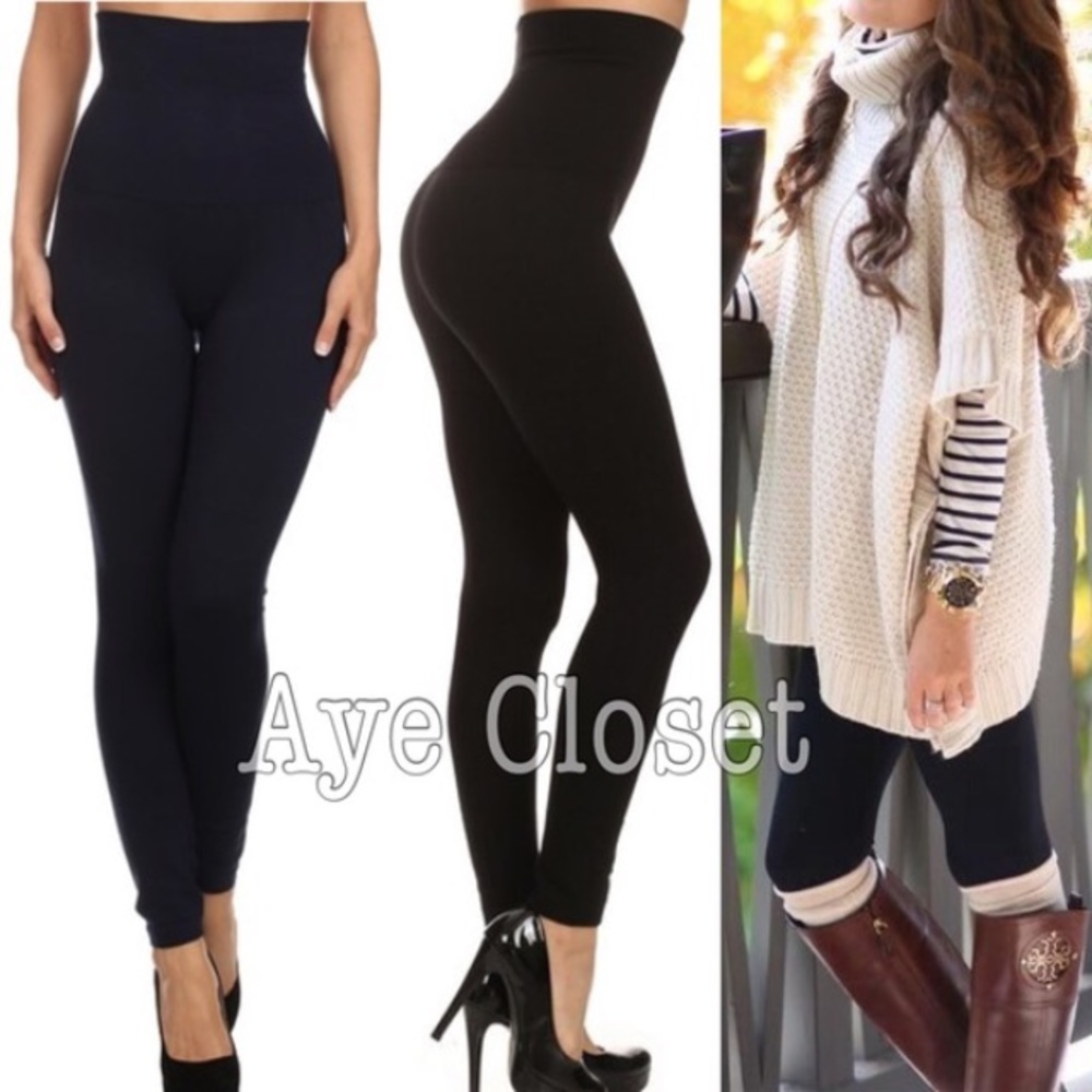 High Waist Compression Leggings Tummy Control NEW - Picture 3 of 3