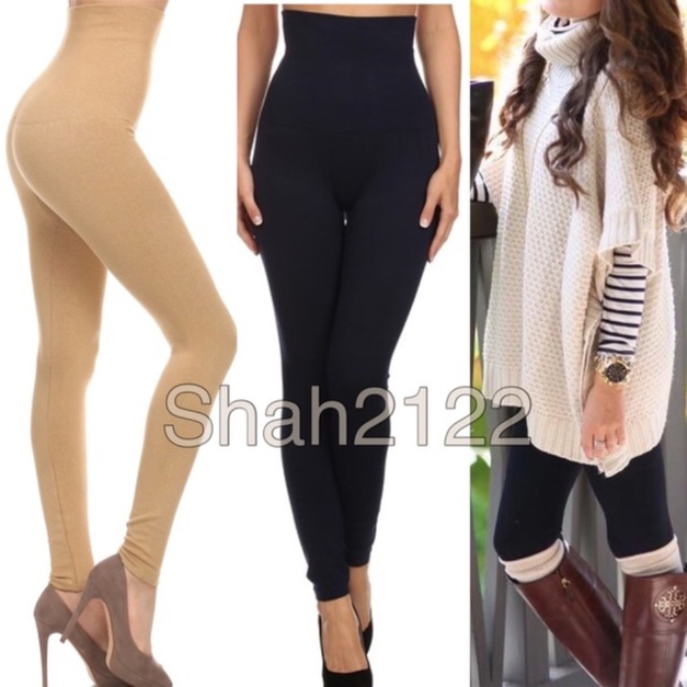 High Waist Compression Leggings Tummy Control NEW - Picture 1 of 3