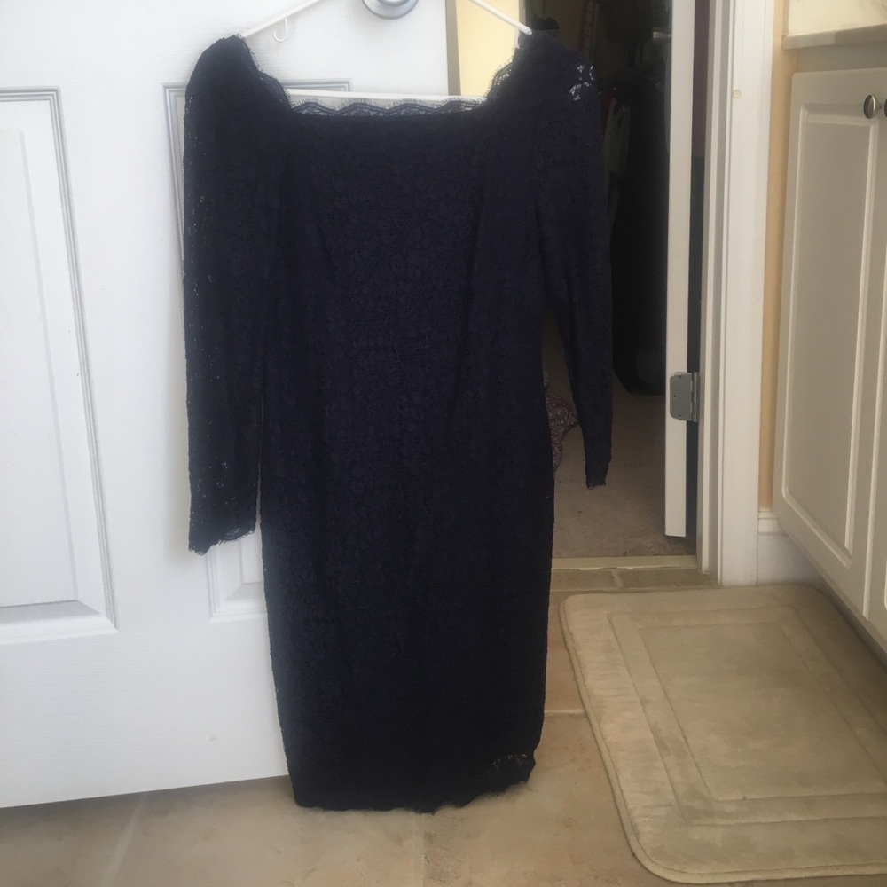 Navy Adrianna Papell dress