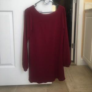 Lulu's burgundy shift dress