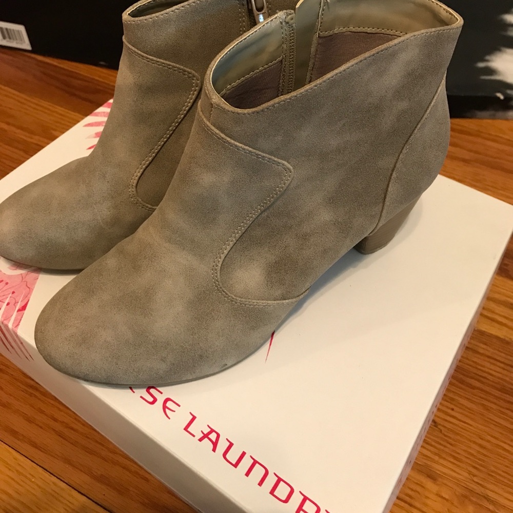 Chinese laundry taupe booties