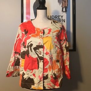 Christopher & Banks floral stretch jacket