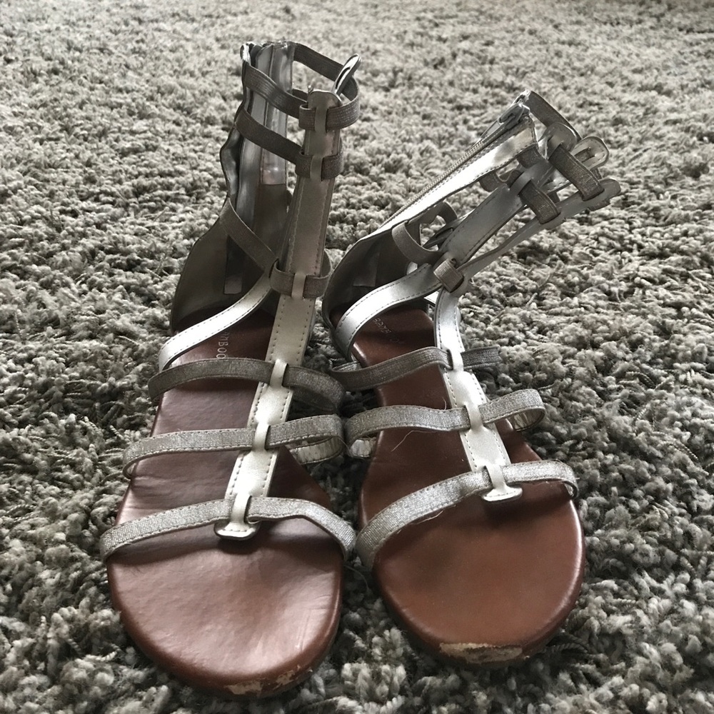 Silver Gladiator Sandals