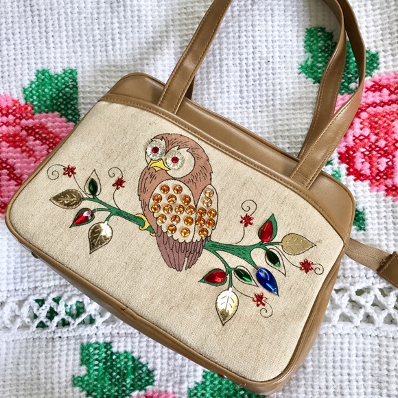 ModCloth Handbags - ✨VINTAGE✨ 1970s Embellished Owl Purse