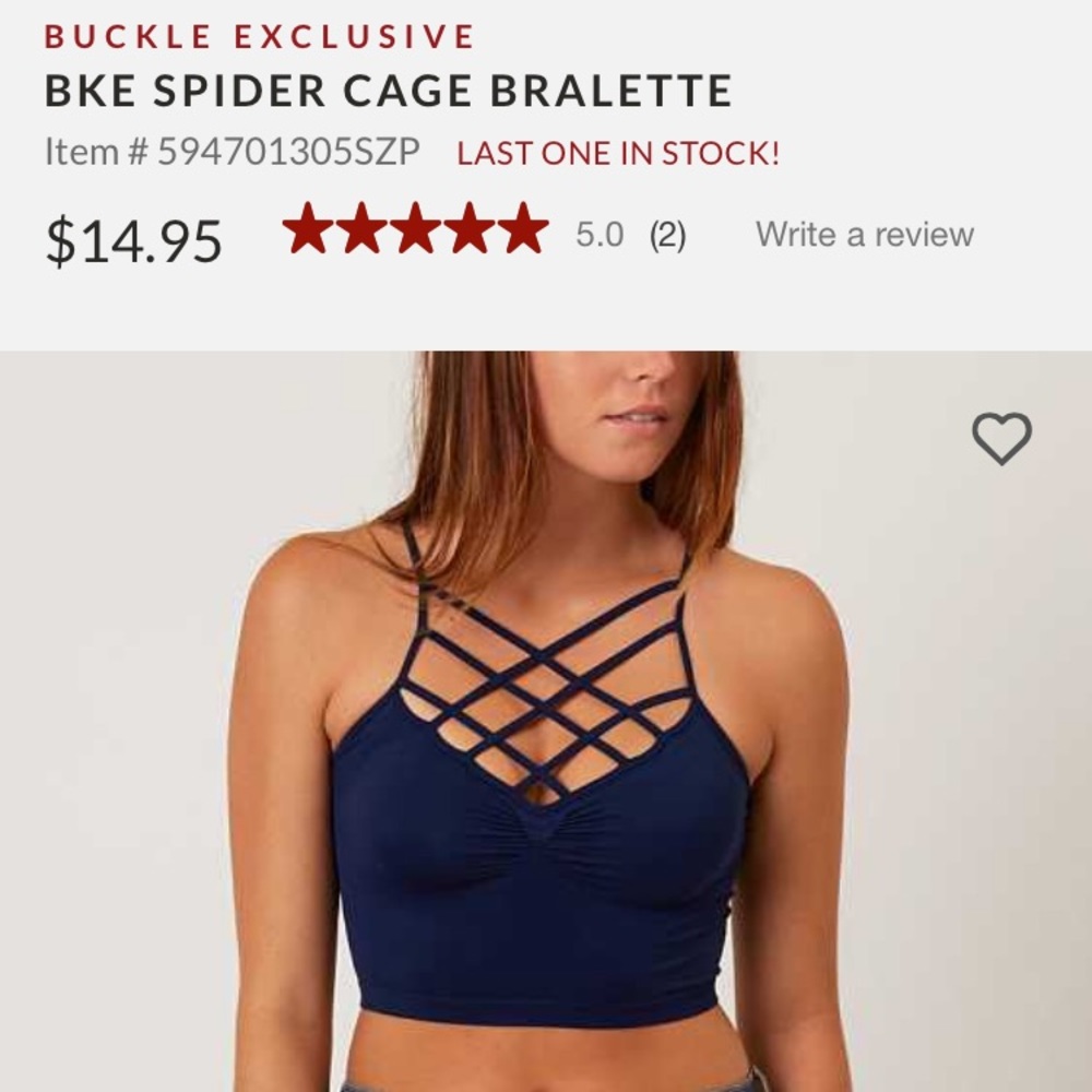 BKE spider cage bralette