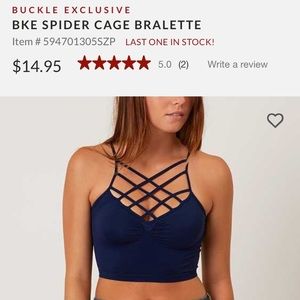 BKE spider cage bralette
