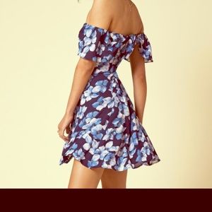 Reformation mini off the shoulder dress