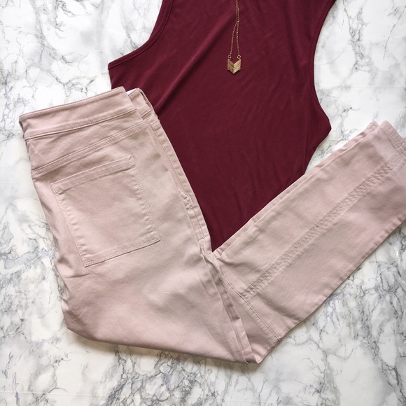 🖤Loft Pink Skinny Ankle Pant🖤 - Picture 4 of 8