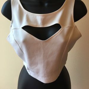 🇺🇸White Cutout Crop Top🇺🇸