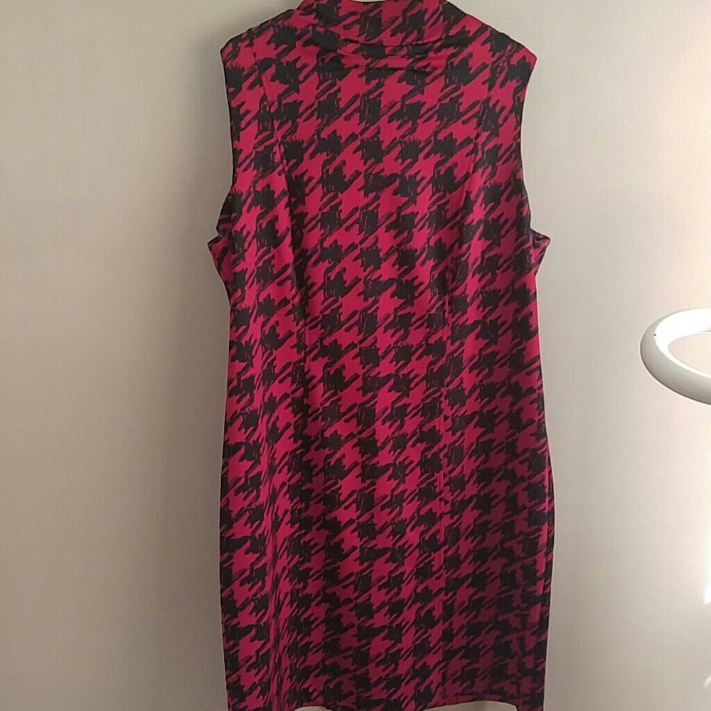 Ashley Stewart Houndstooth Fitted Dress