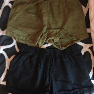 Combo; Two linen shorts