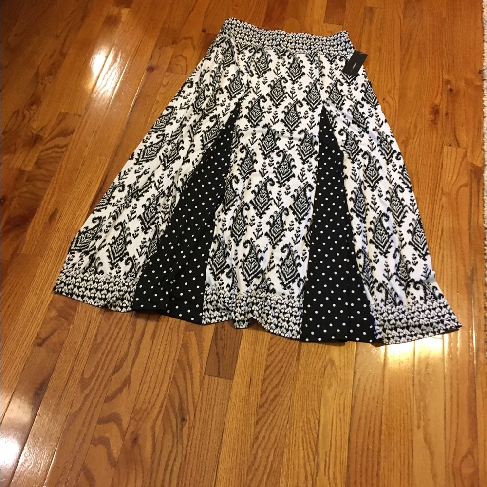 Black and White Maxi Skirt