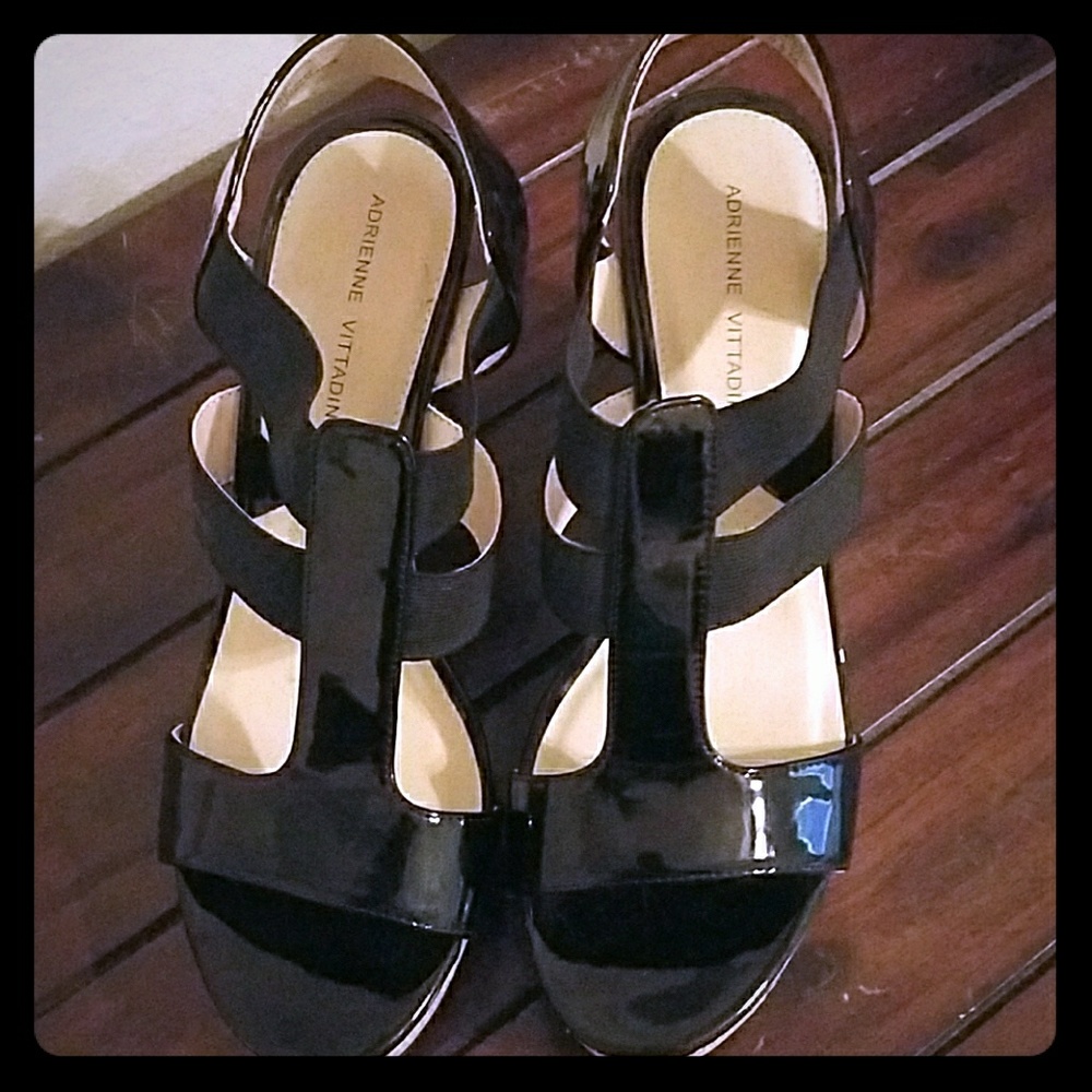 Black cute wedges