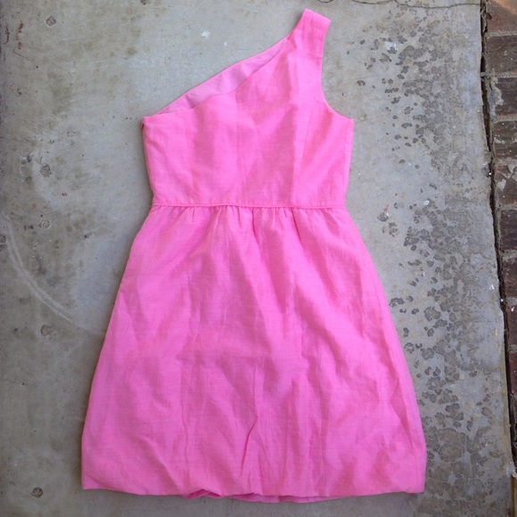 💸SOLD💸J. Crew pink one shoulder Bubble dress - Picture 5 of 5