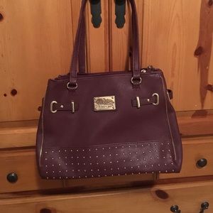Nicole Burgundy Medium Tote Purse