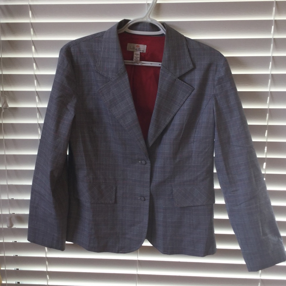 Lily's Of Beverly Hills blazer in Grey and pink
