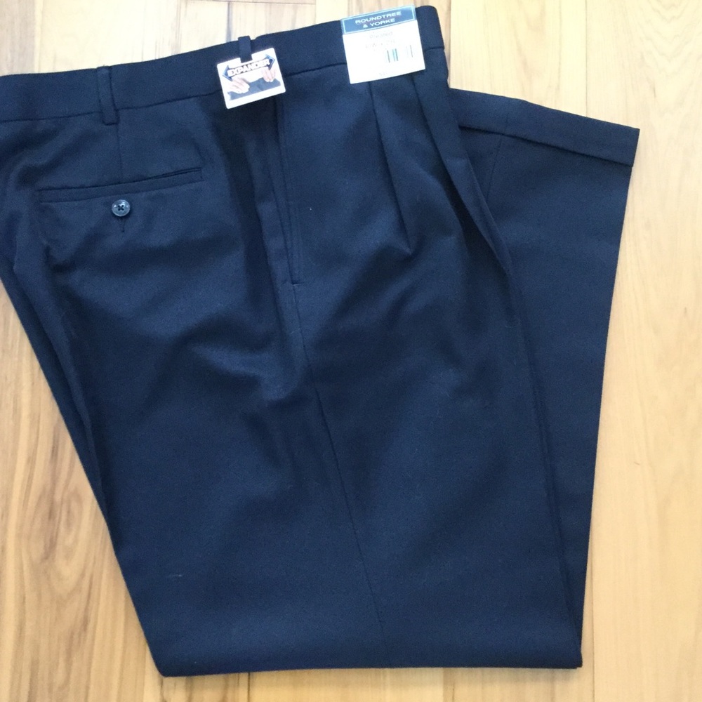 Was$25-REDUCED NWT Navy Pleated Front Dress Pants