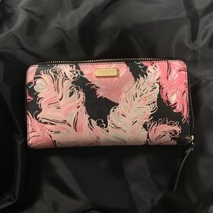 Pink Feather Kate Spade Wallet