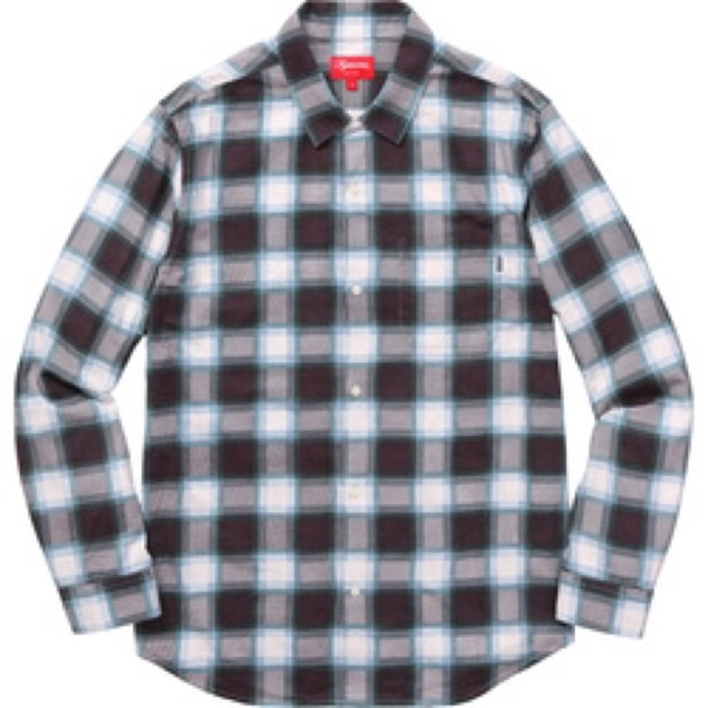 Men's supreme printed plaid flannel shirt