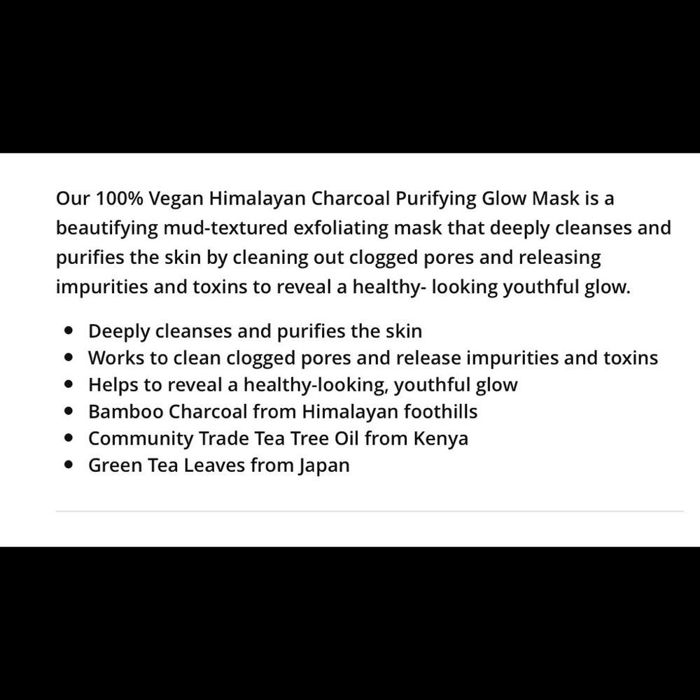 Himalayan Charcoal Glow Mask BNIB - Picture 2 of 4