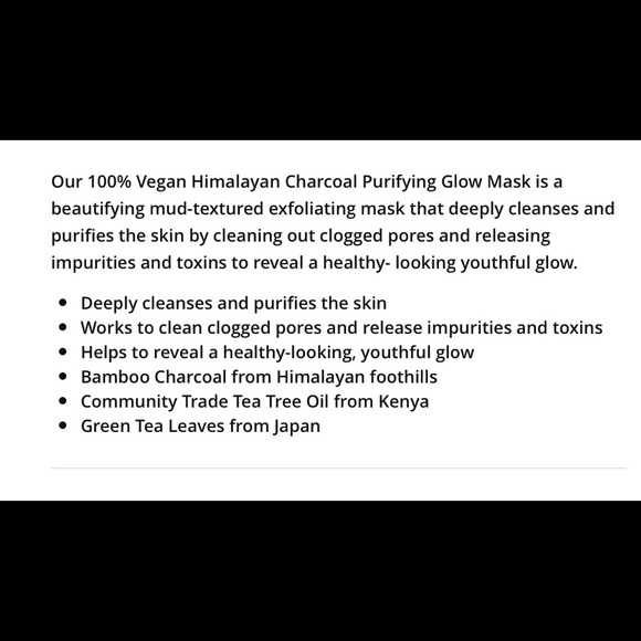 Himalayan Charcoal Glow Mask BNIB - Picture 2 of 4