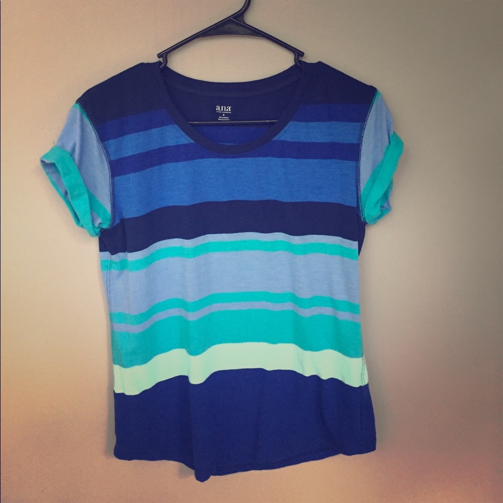 Ana blue stripe top