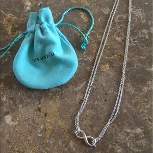 Tiffany and Co infinity double chain necklace !