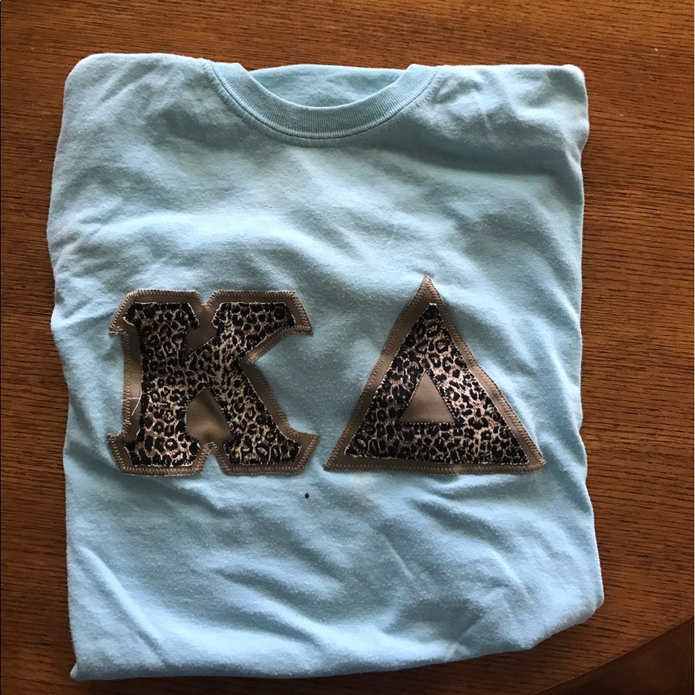 Kappa Delta Cheetah Letter Shirt