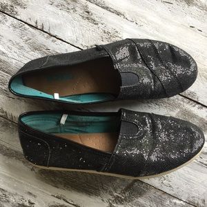 ✨Host Pick✨BONGO Black Glitter Slide Ons