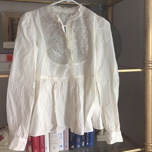 Anthropologie peplum button down