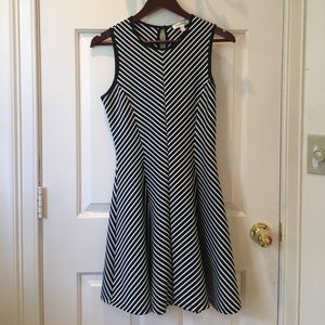 Cute black and white striped skater dress