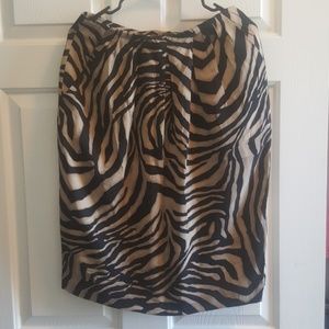 SILK animal print skirt