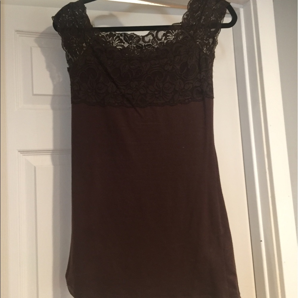 Brown fitted top - Picture 1 of 2