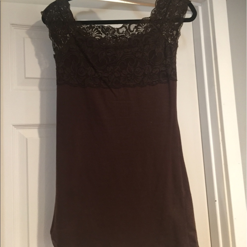 Brown fitted top - Picture 2 of 2