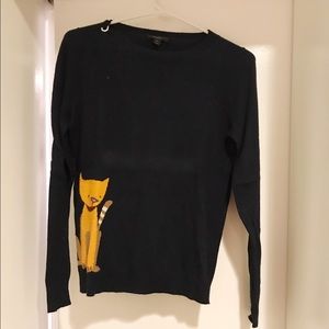 J.Crew sweater with cat