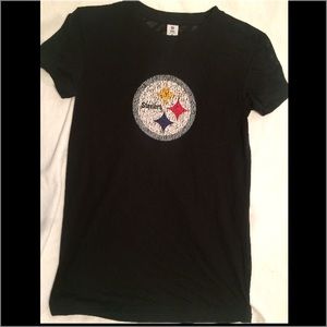 Pittsburgh Steelers Zebra Burnout Tee - NWOT