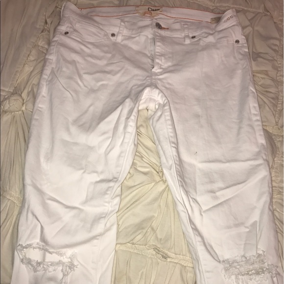 Dittos skinny, low rise, white ripped jeans - Picture 2 of 4